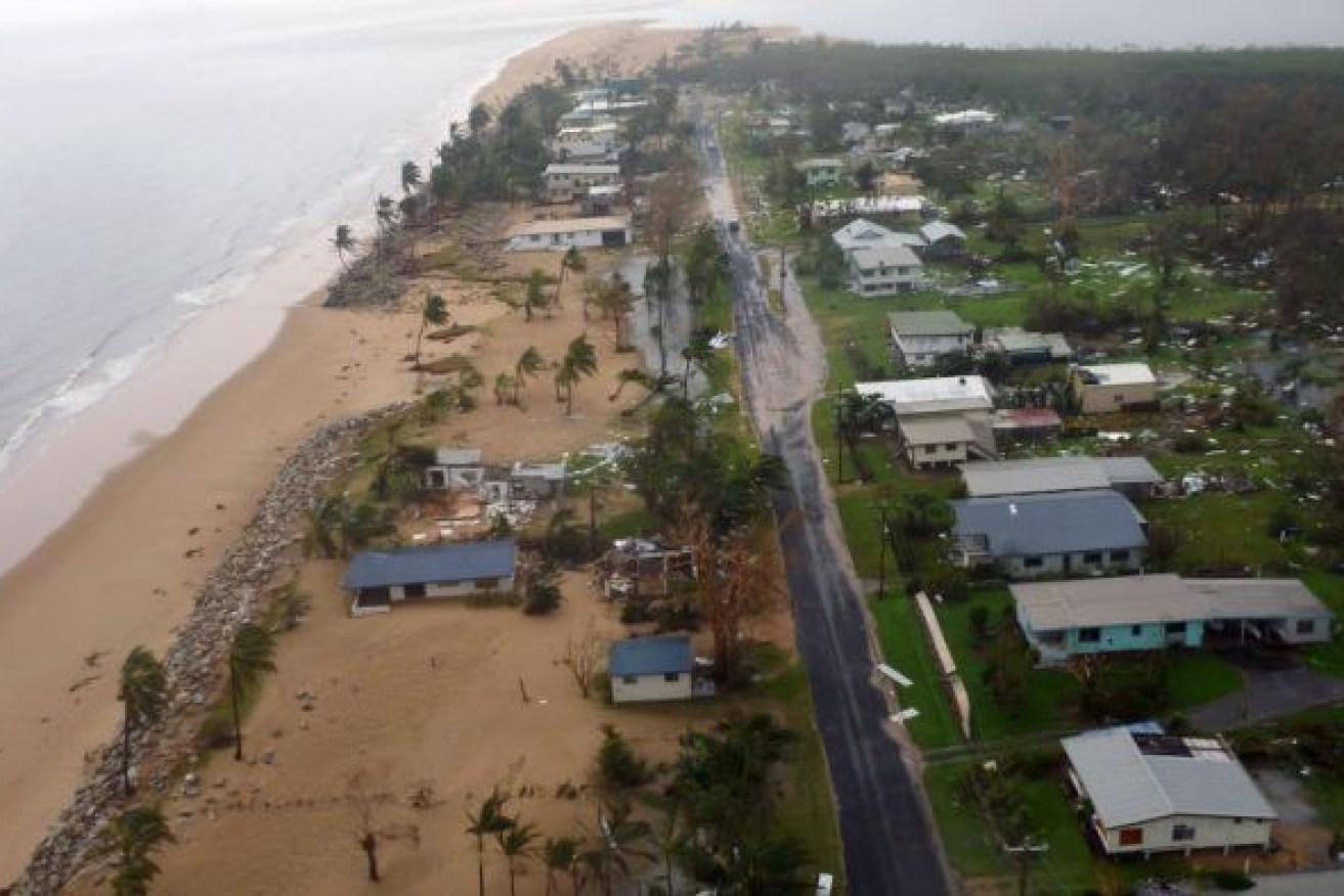 The street along the foreshore of Tully Heads at the mouth of the Tully River was devastated by the storm surge whipped up by Cyclone Yasi. Photo: ABC