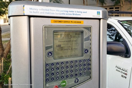Brisbane parking meters to spurn cash