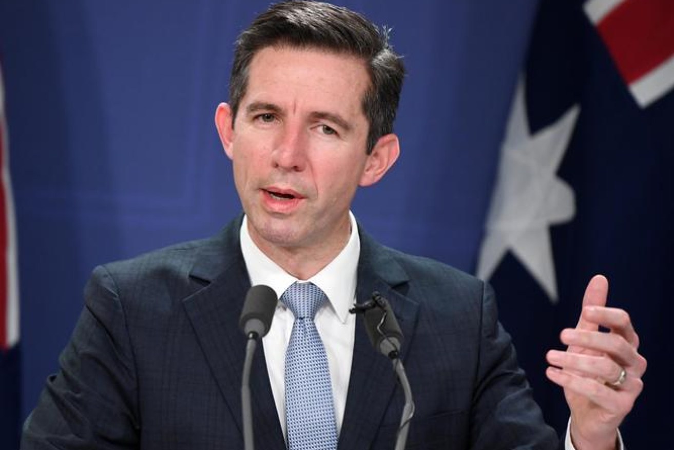 Simon Birmingham says the government is aware of cost of living pressures. (AAP Image/Joel Carrett)