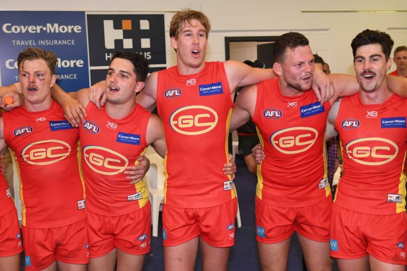 Gold Coast Suns have been enlisted to support a government road safety campaign. (Photo: ABC)