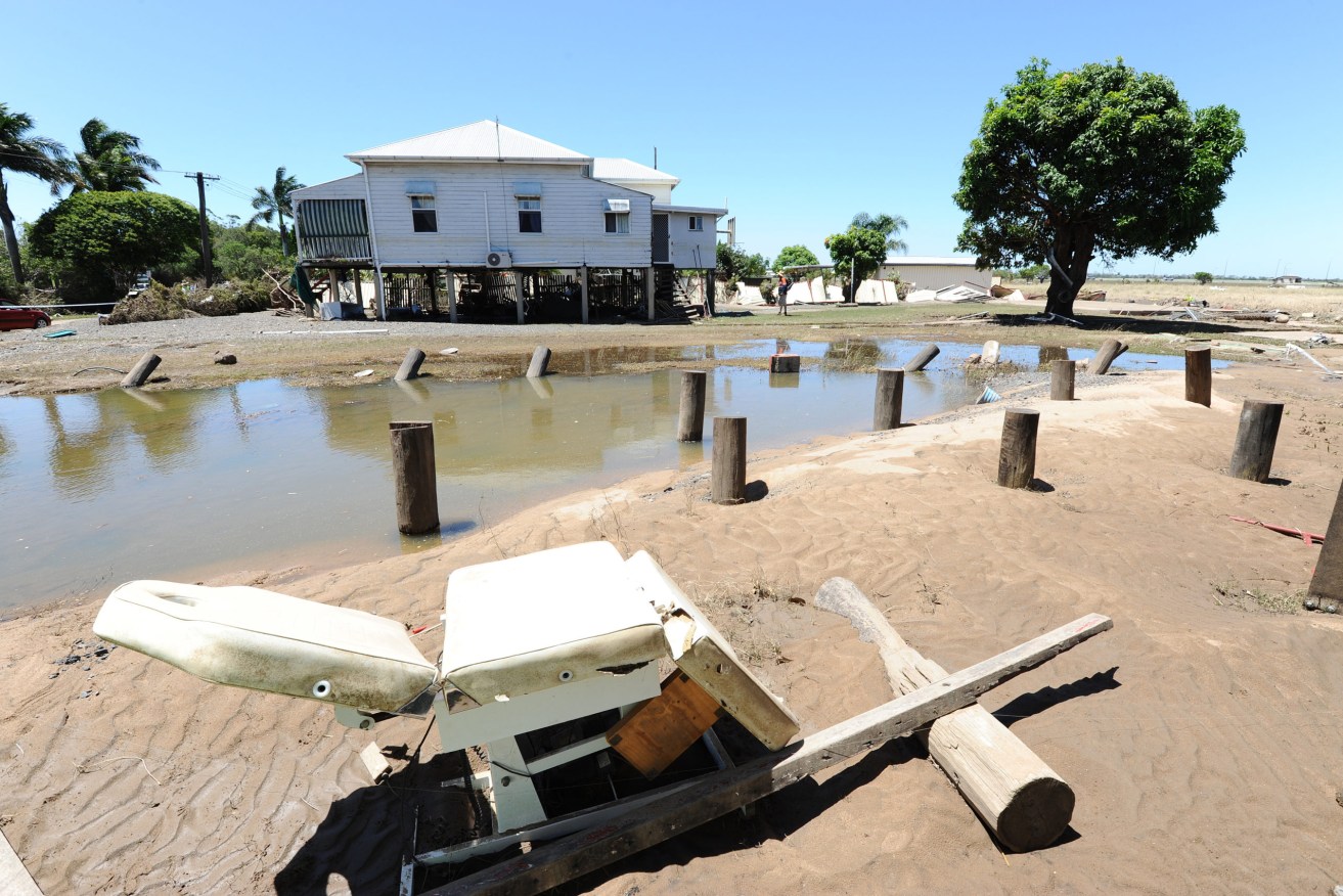Damage caused by the 2013 floods in Bundaberg. (AAP Image/Paul Beutel)