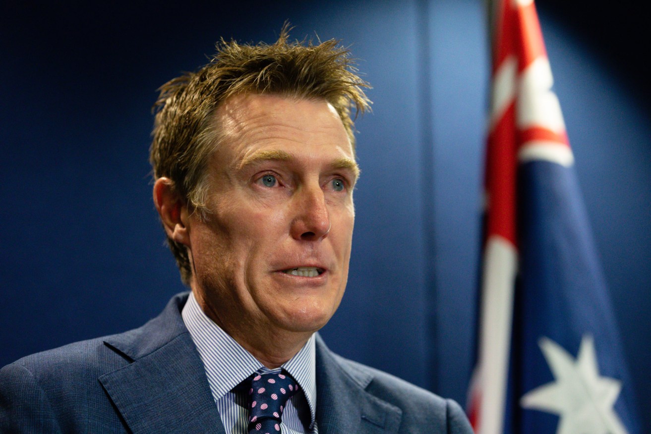 Attorney-General Christian Porter sued the ABC for defamation. (AAP Image/Richard Wainwright) 