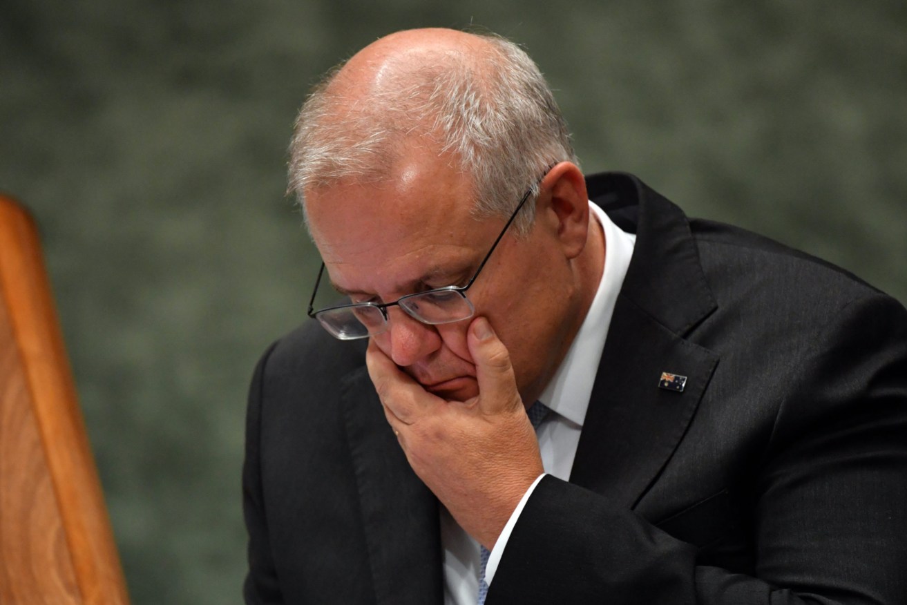 Prime Minister Scott Morrison admits he is frustrated by the mass virus breakouts around the country. (AAP Image/Mick Tsikas)