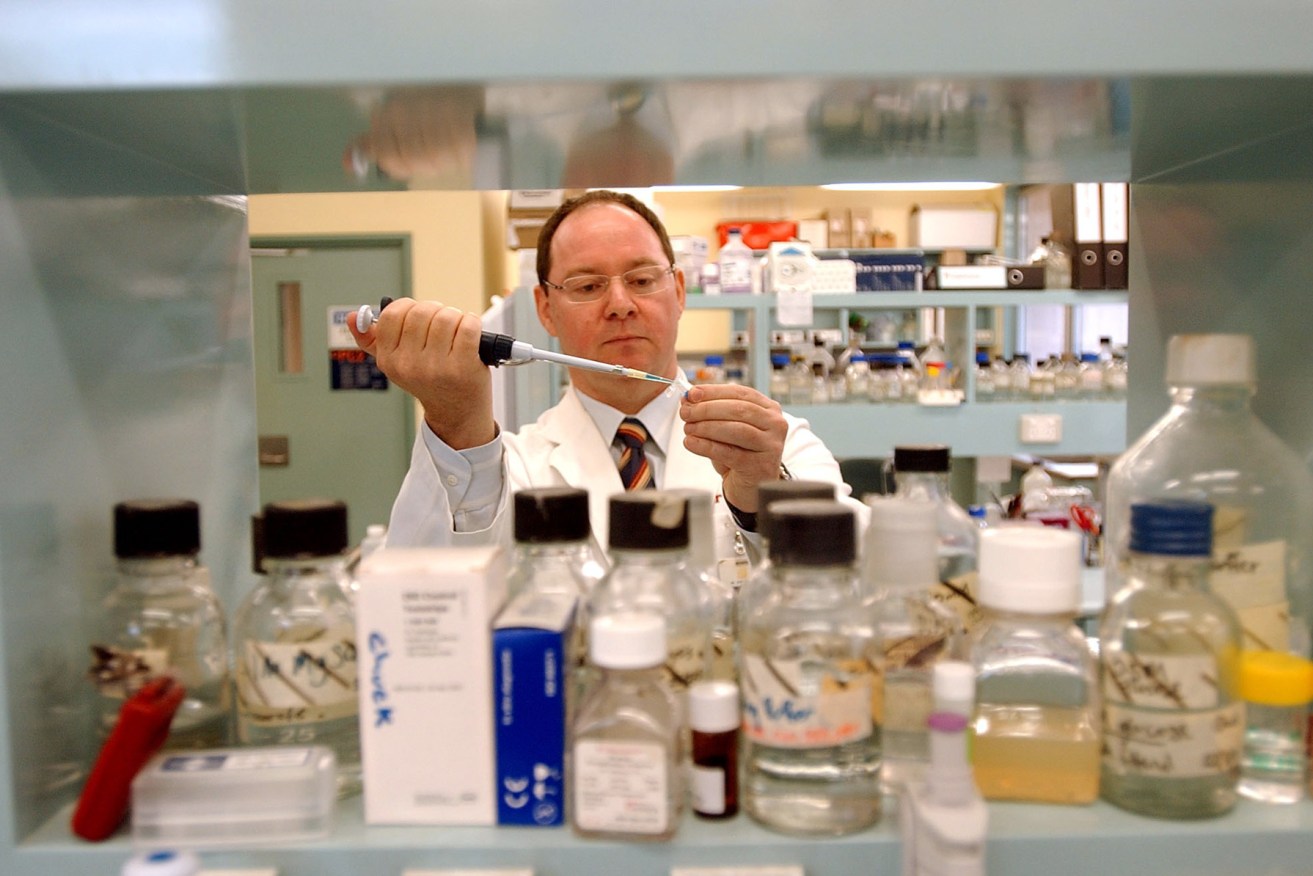 Professor John Rasko working on a clinical trial 15 years ago. (AAP Image/Jeremy Piper) NO ARCHIVING

, INTL OUT