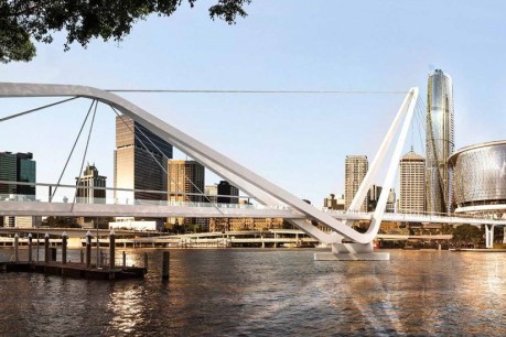 Brisbane’s newest pedestrian bridge starts to take shape