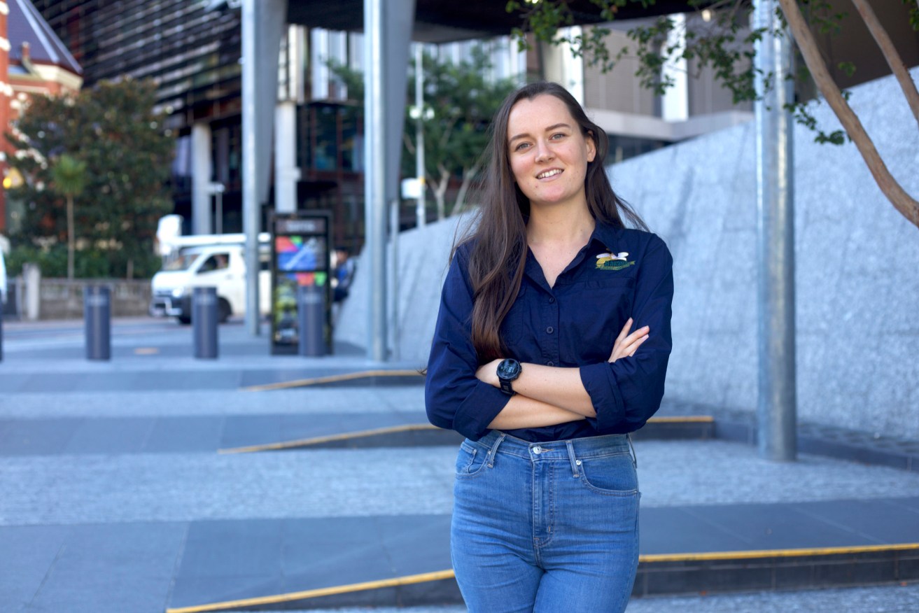 New banana industry extension officer Molly Blake pictured in Brisbane's CBD earlier this week.