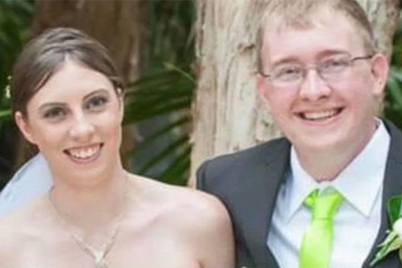 Kelly Wilkinson and her alleged killer, estranged husband Brian Earl Johnston, on their wedding day (Photo: Supplied)