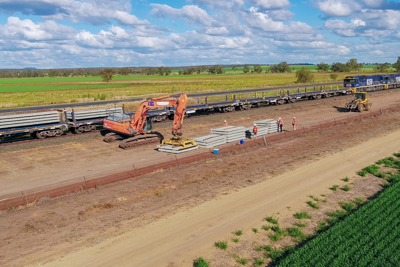 Work on a NSW stretch of the Inland Rail project. (supplied)