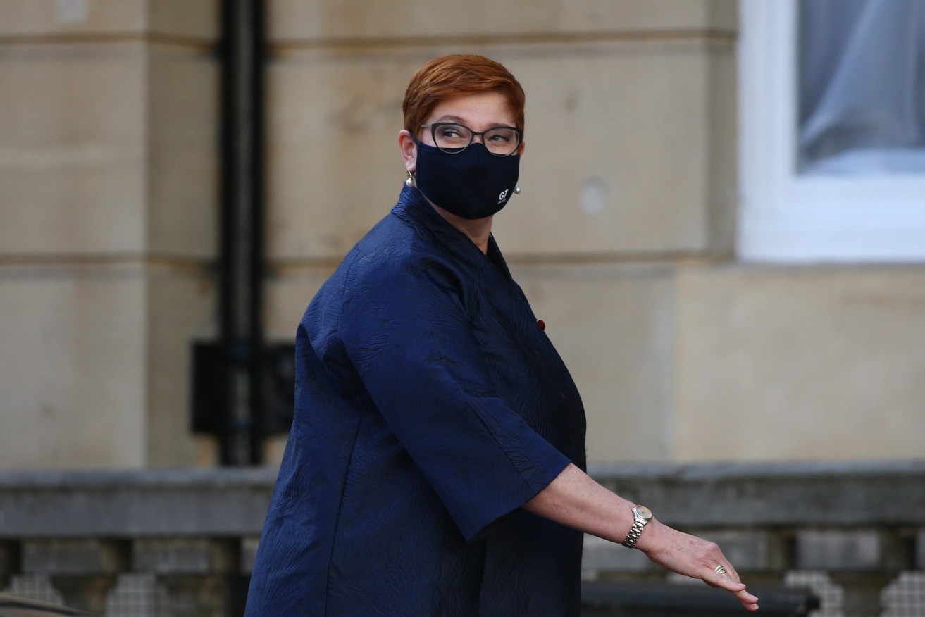 Foreign Affairs Minister Marise Payne at a meeting of G7 ministers in London this week (EPA/HOLLIE ADAMS/ POOL)