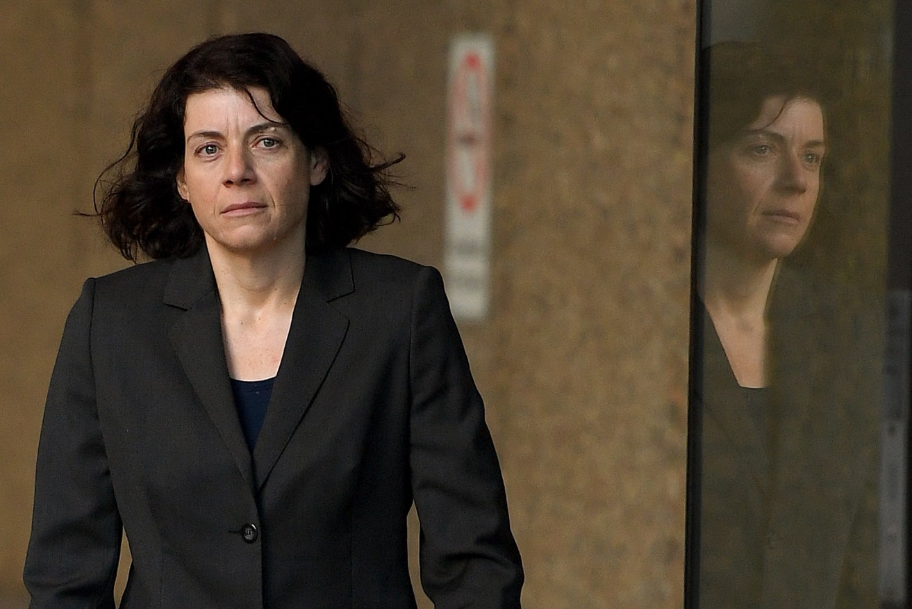 Sue Chrysanthou arrives at Federal Court of Australia (AAP Image/Dan Himbrechts)