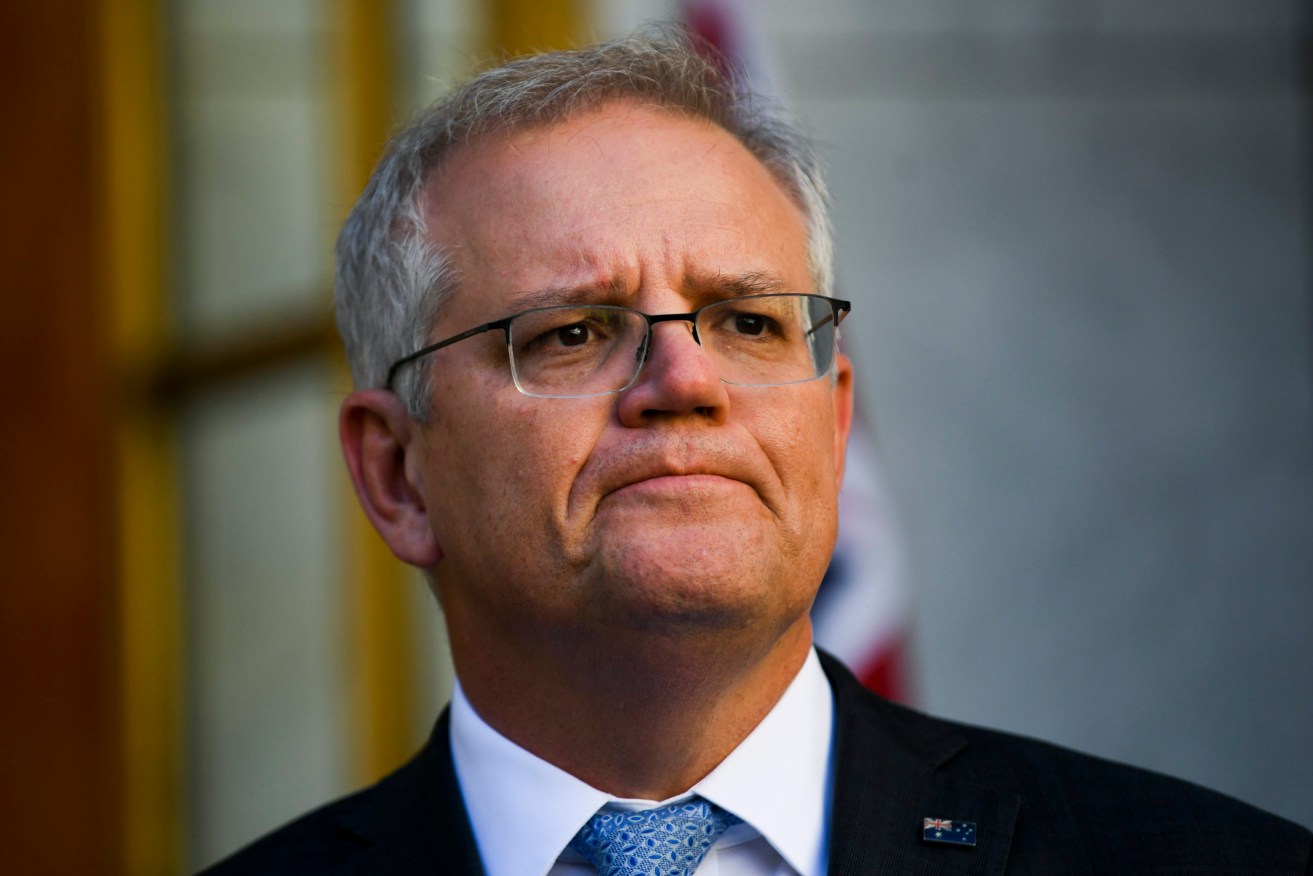 Australian Prime Minister Scott Morrison will convene a national cabinet meeting on Wednesday. (AAP Image/Lukas Coch)