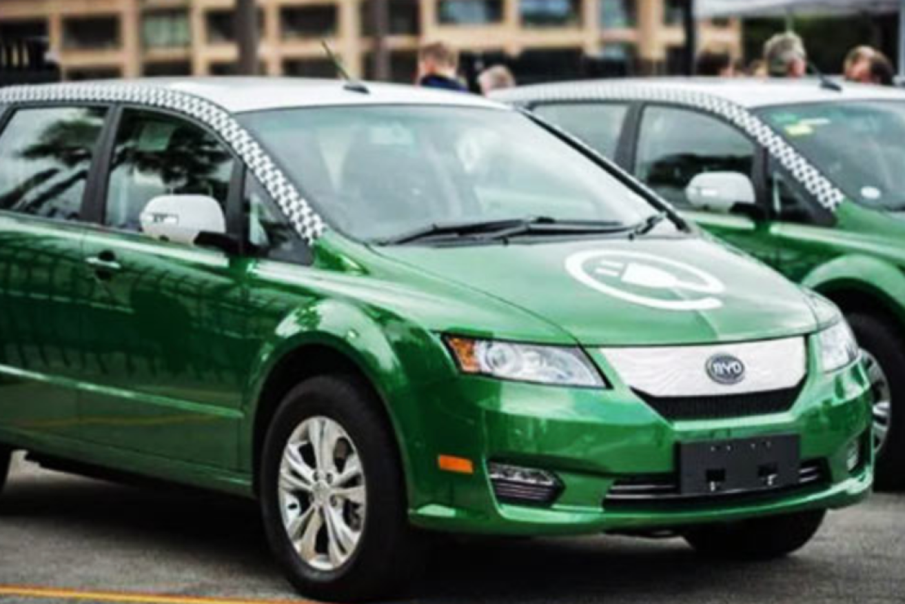 The BYD vehicle being trialled as a taxi