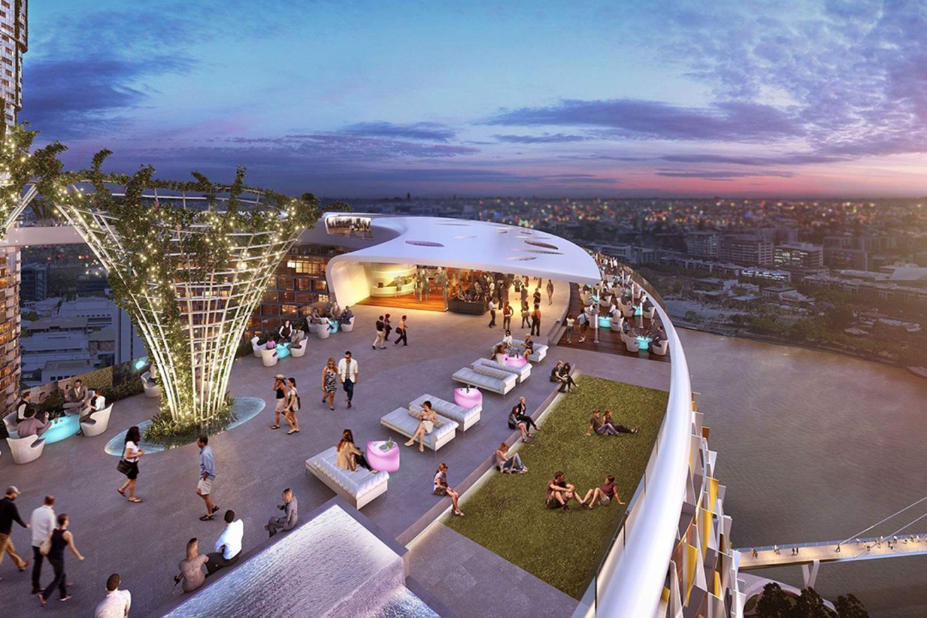 The new Queen's Wharf development would be the centrepiece of a $12 billion gambling giant, based in Queensland (Image: Destination Brisbane).