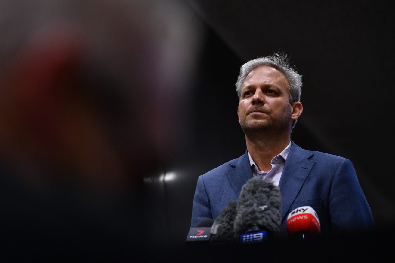 Victorian Chief Health Officer Brett Sutton addresses the media during a press conference in Melbourne. (AAP Image/James Ross) 