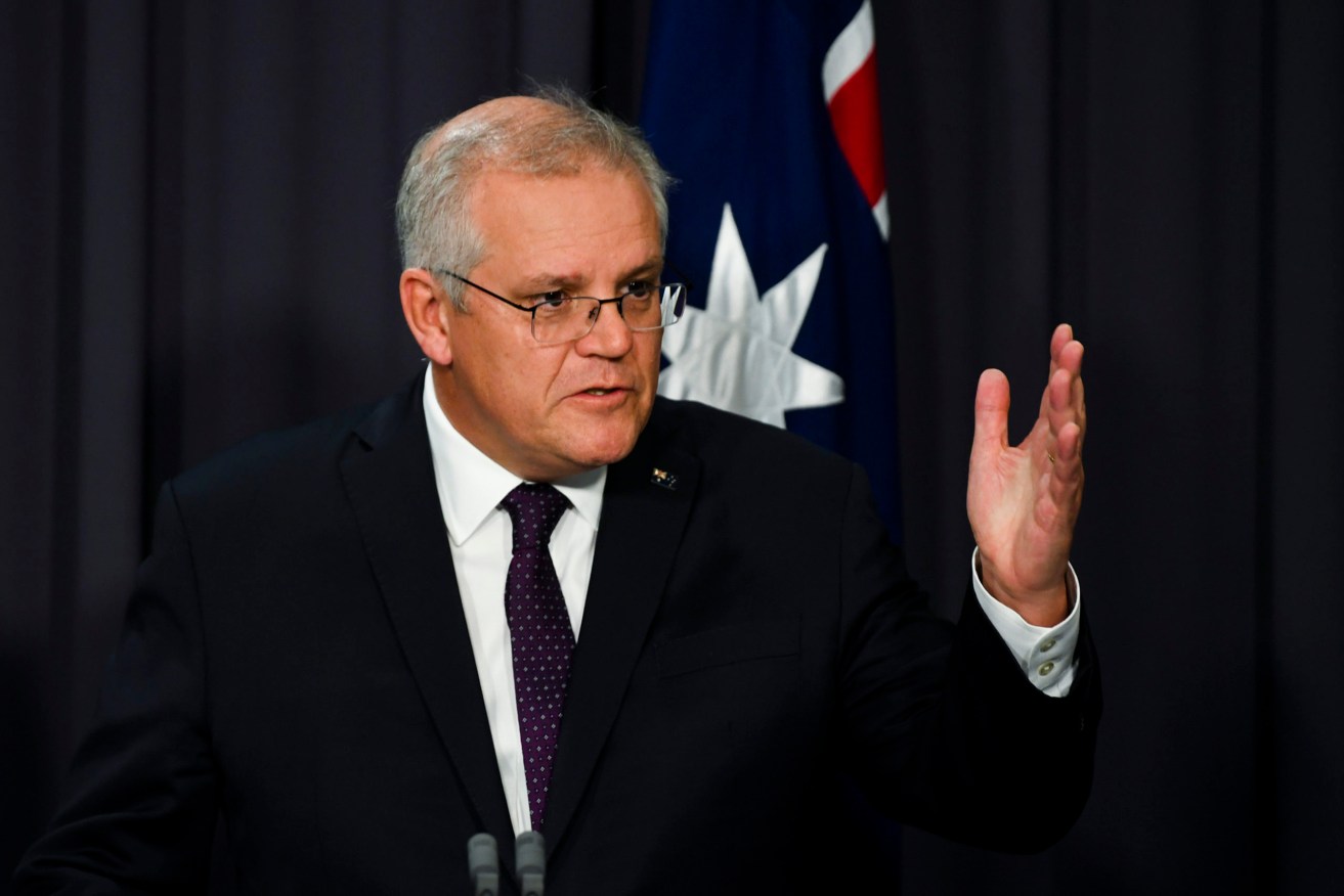 Prime Minister Scott Morrison insists there will be no return of JobKeeper despite widespread and extended lockdowns. (AAP Image/Lukas Coch)