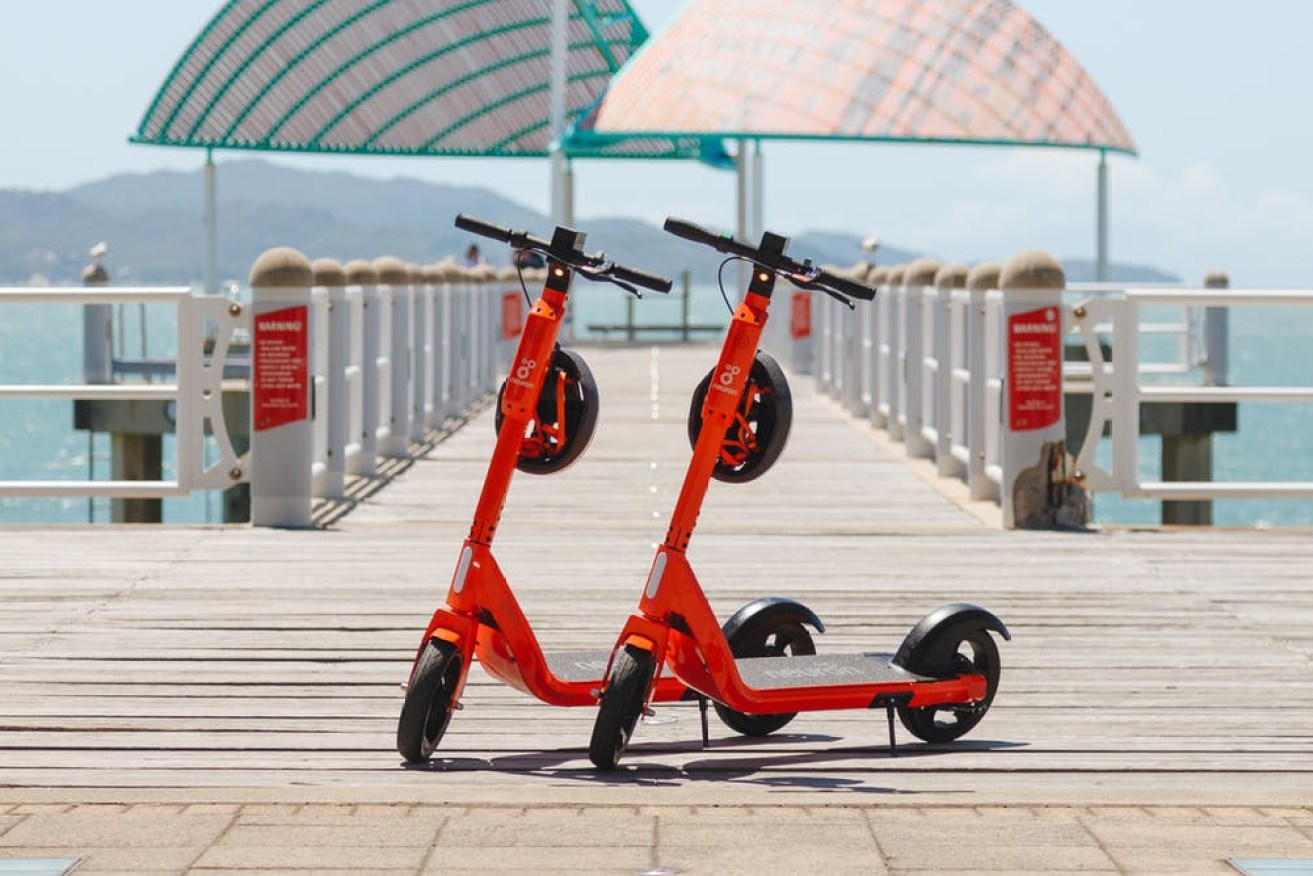 Aa Griffith University research team has found that tourists riding e-scooters spent more during their visit (Image: The Conversation)