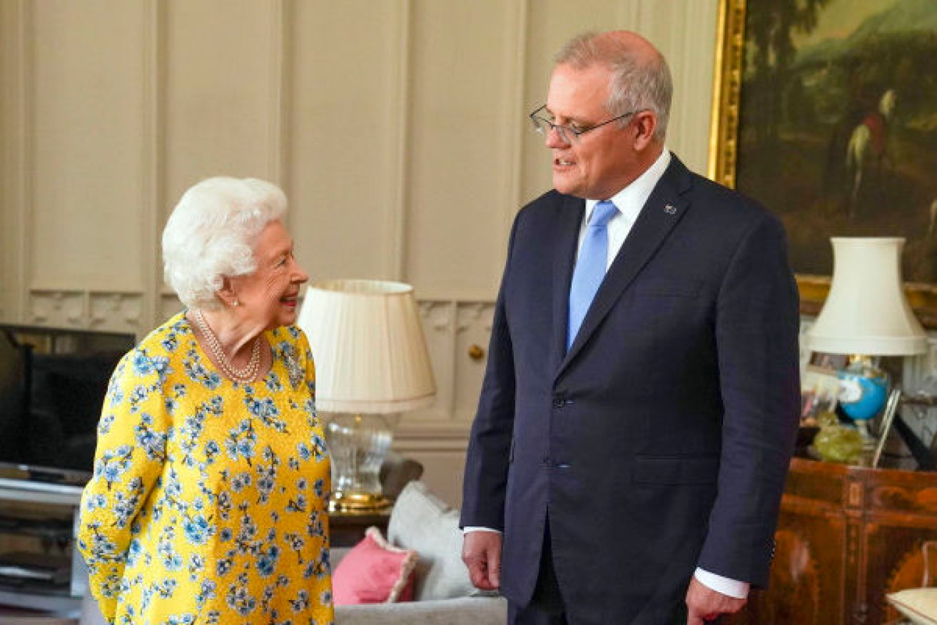 Prime Minister Scott Morrison told Queen Elizabeth she had been "quite the hit" at the G7 conference. (AP Image)