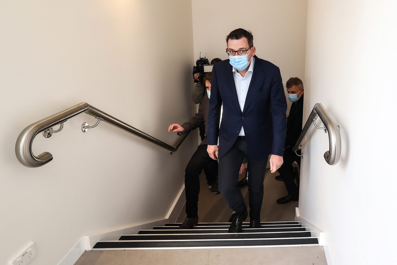 Victorian Premier Daniel Andrews is set to announce Melbourne's fifth lockdown of the pandemic. (AAP Image/Pool, Ian Currie) NO ARCHIVING