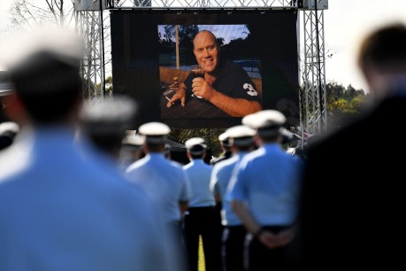 ‘Only one Dave’: Police and family farewell officer killed on duty