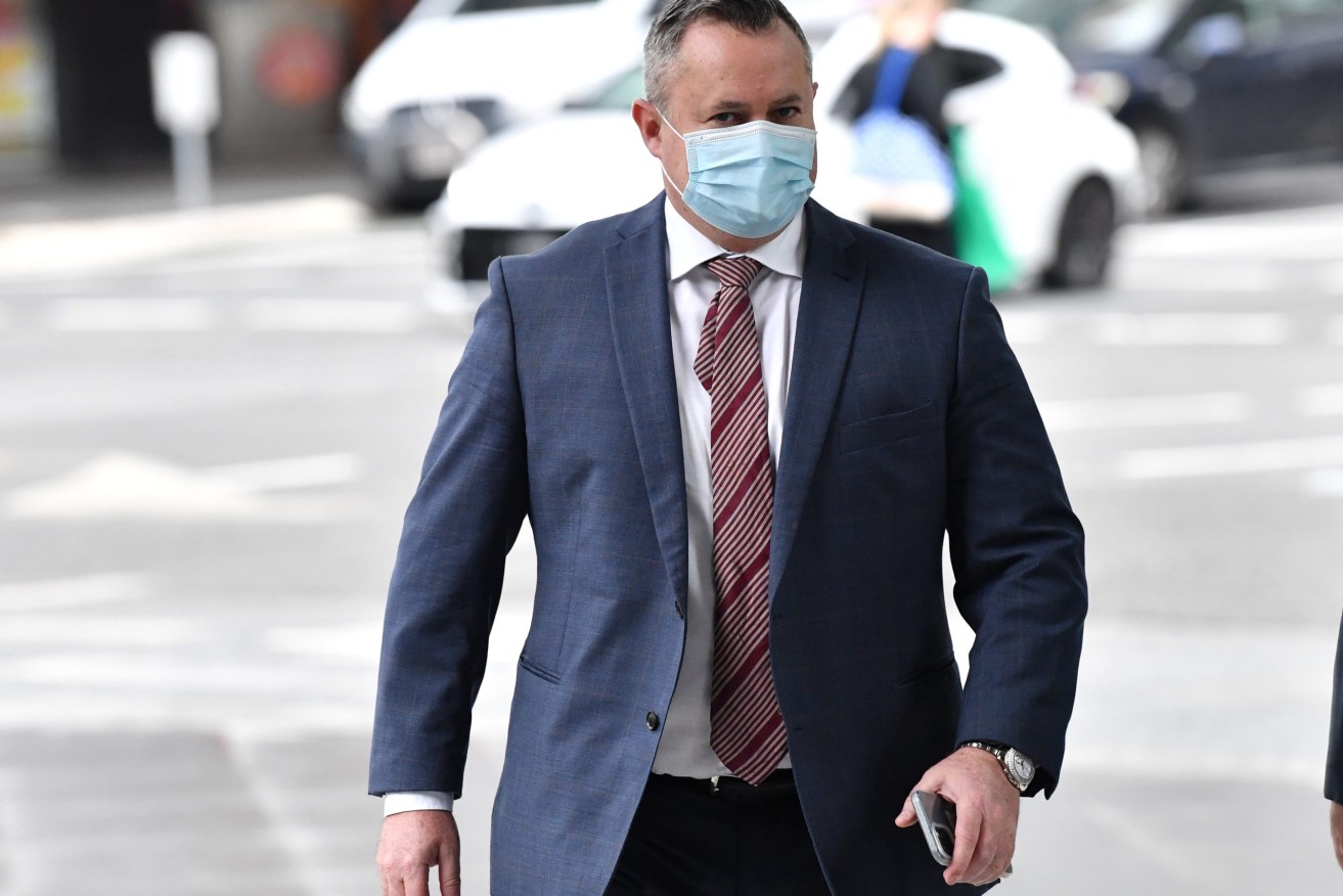 Criminal lawyer Adam Magill is facing a committal hearing on five charges, including aggravated fraud, money laundering and the fraudulent falsification of records. (AAP Image/Darren England) 