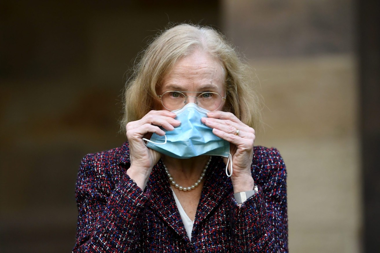 Former Chief Health Officer and now Governor Jeannette Young was a strong advocate for wearing masks during the pandemic. (AAP Image/Dan Peled) 