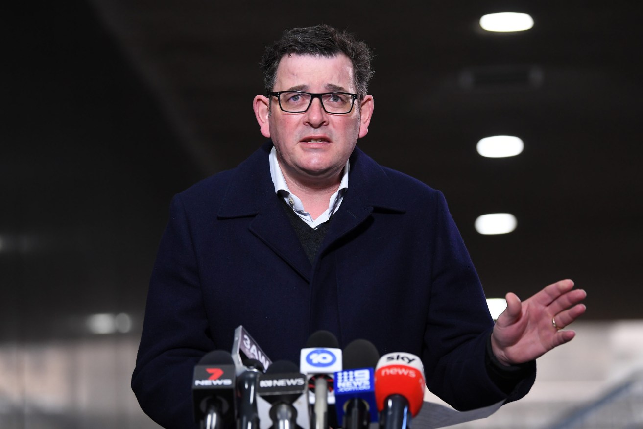 Victorian Premier Daniel Andrews has called for a "ring of steel" to be placed around Sydney to stop the spread of the virus. (AAP Image/James Ross)