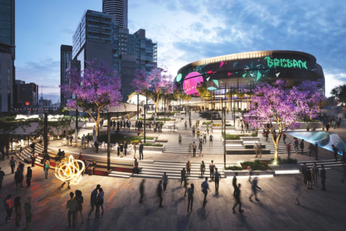 The planned Brisbane Live site, part of the Roma Street redevelopment, will be a key investment for the Brisbane Olympics - but most facilities are already built. (Photo; ABC)