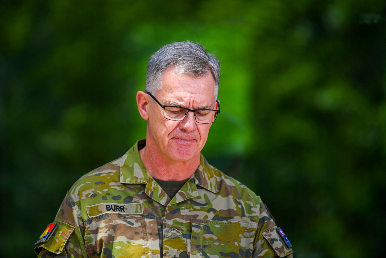 Chief of Army Rick Burr. (AAP Image/Lukas Coch)