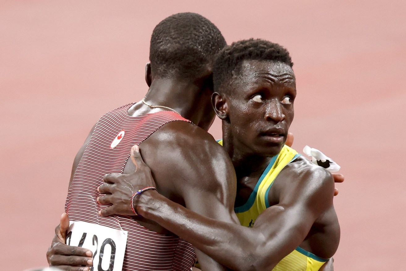 Peter Bol of Team Australia (R) during the athletics competition . (Photo by Pro Shots/Sipa USA) 