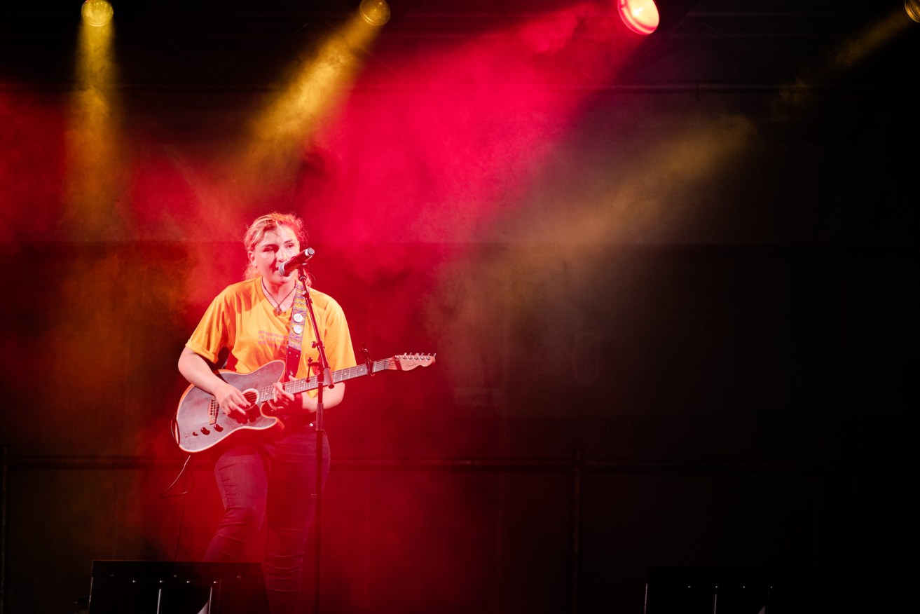 Hope D performing at last year's Wynnum Fringe Festival (Image: Supplied)