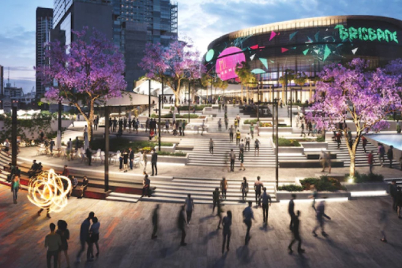 The planned Brisbane Live site, part of the Roma Street redevelopment, will be a key investment for the Brisbane Olympics - but most facilities are already built. (Image: ABC)