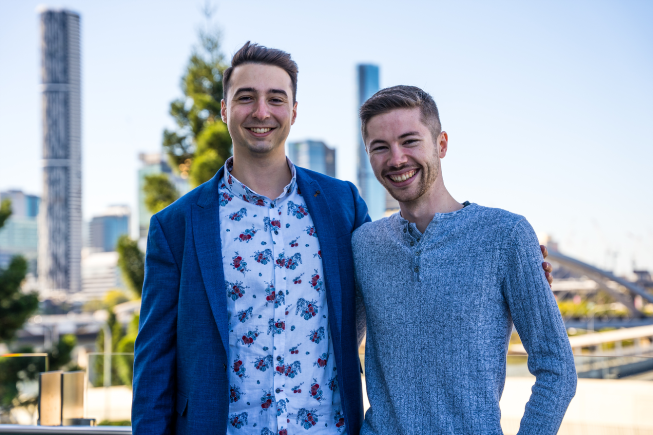 Alex harper and Angus Goldman, founders of Swyftx, a crypto exchange, which has just completed a $1.5 billion merger.