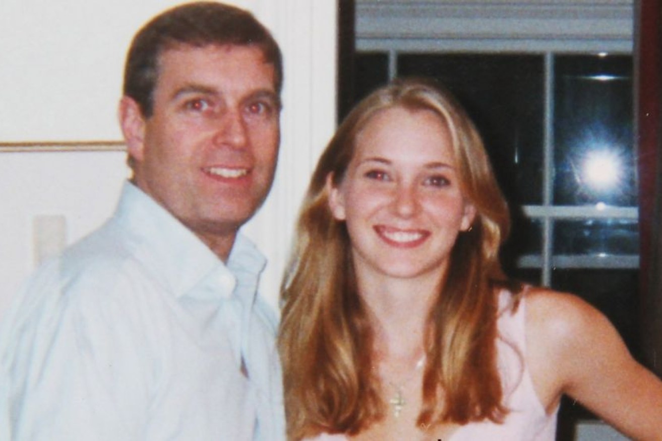 Prince Andrew, photographed with his accuser Virginia Giuffre (file image)