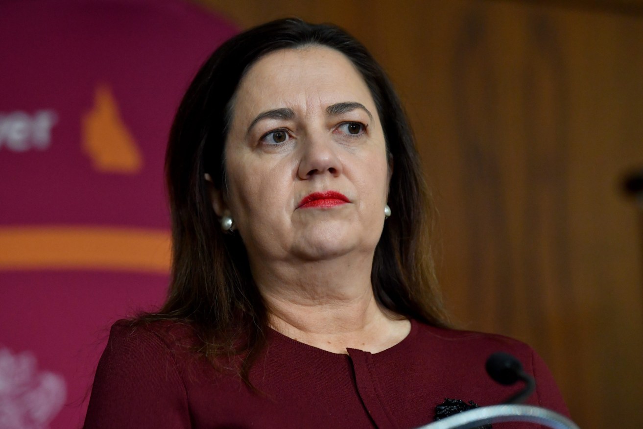 Premier Annastacia Palaszczuk has defended Wellcamp, saying the project was needed because the former federal government failed to take responsibility for quarantine. (AAP Image/Darren England) 