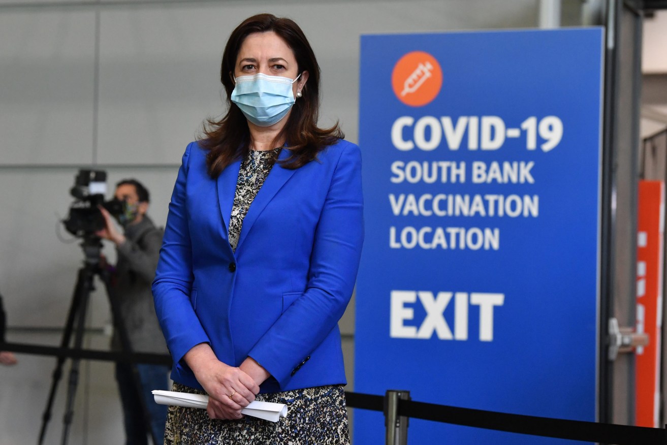 Premier Annastacia Palaszczuk says mask mandates will return to Queensland from 1am on Saturday. (AAP Image/Darren England) 