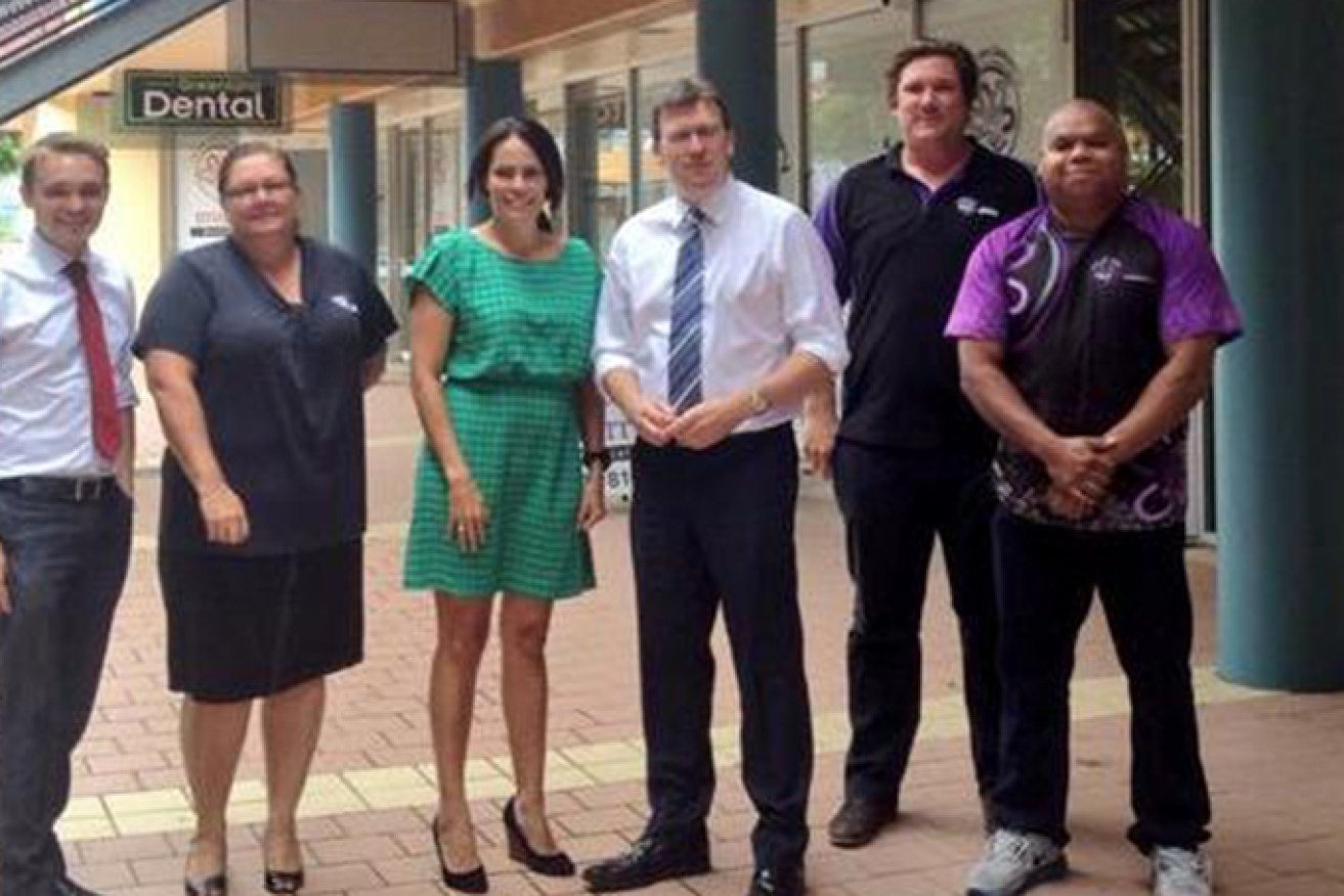 Federal Coalition MPs met with Murri Health Group directors and staff during a 2014 visit. (Twitter account of Alan Tudge, now Education Minister)