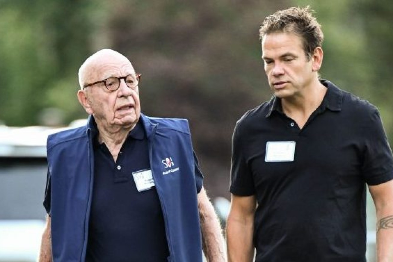 Rupert Murdoch and his son Lachlan.( Photo: Deadline)