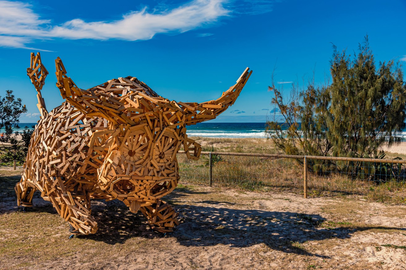 "Dilli Gent" by artist Andrew Cullen is one of the most popular SWELL sculptures. Throwing forward to the 2021, the year of the Ox, Cullen said 'neither a prancer or dancer, this powerful beast of burden will stand the test of time of usefulness.' Image: supplied