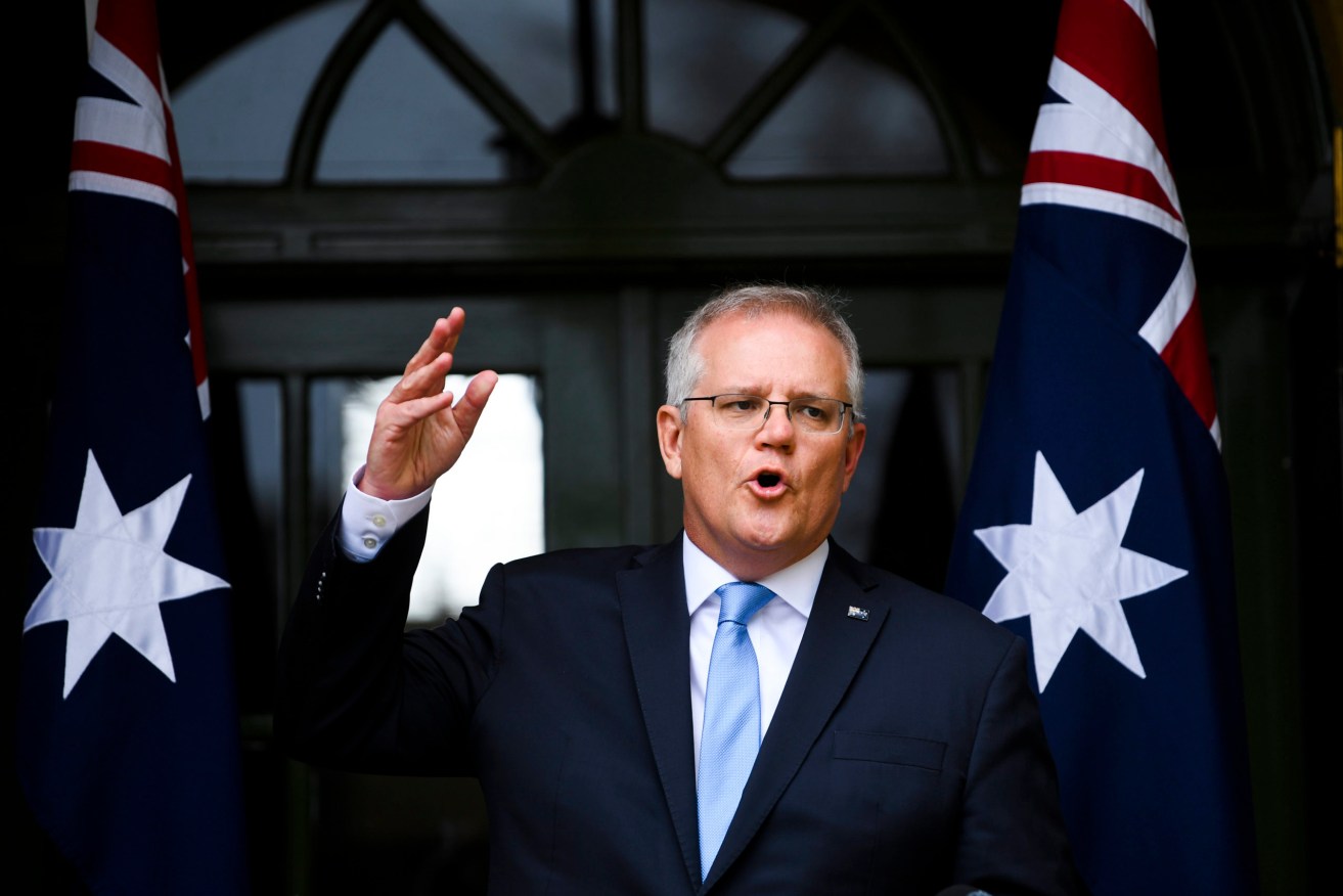 Australian Prime Minister Scott Morrison. (AAP Image/Lukas Coch) 