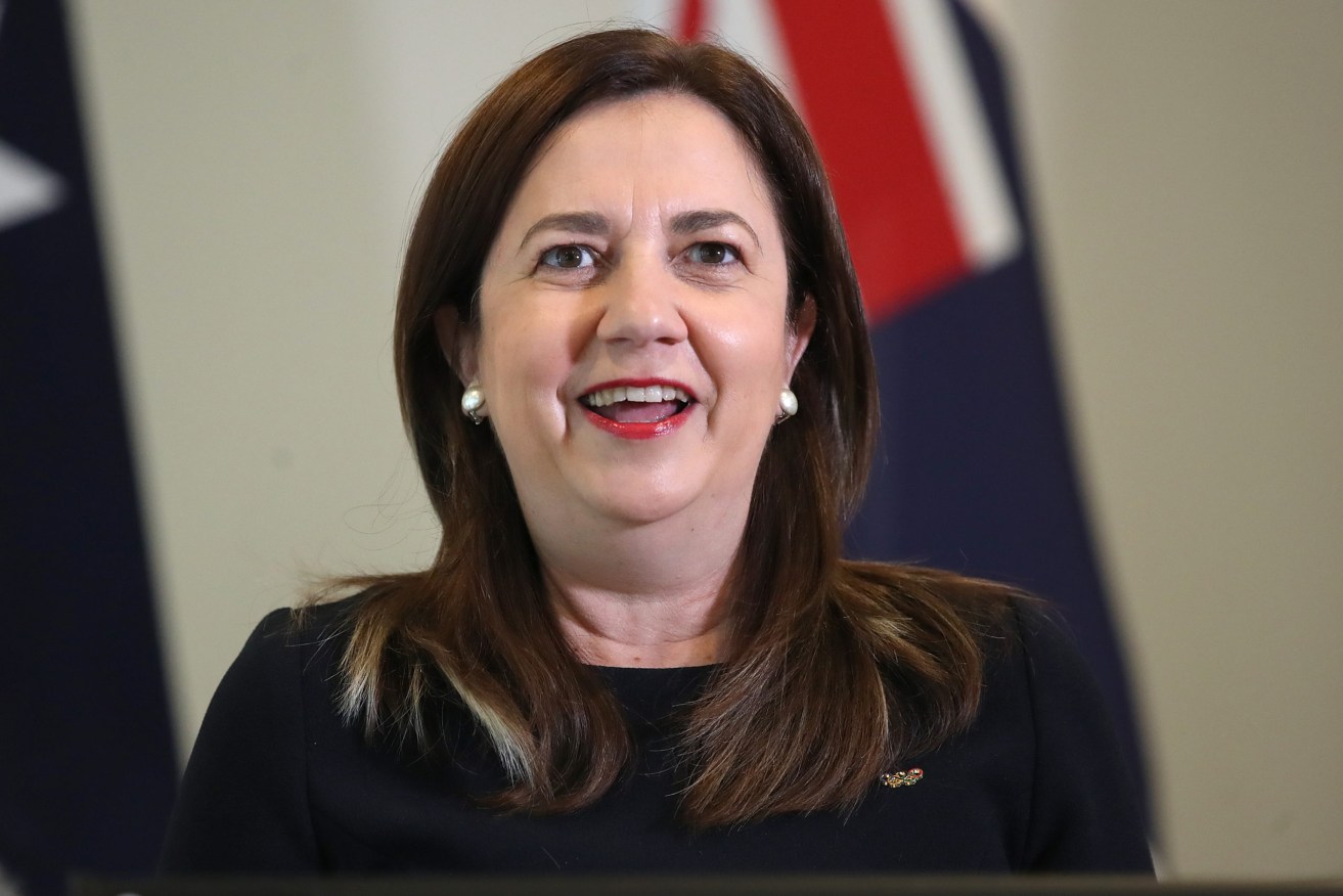 Queensland Premier Annastacia Palaszczuk has announced  that international borders will be reopened to fully vaccinated visitors(AAP Image/Jono Searle) 