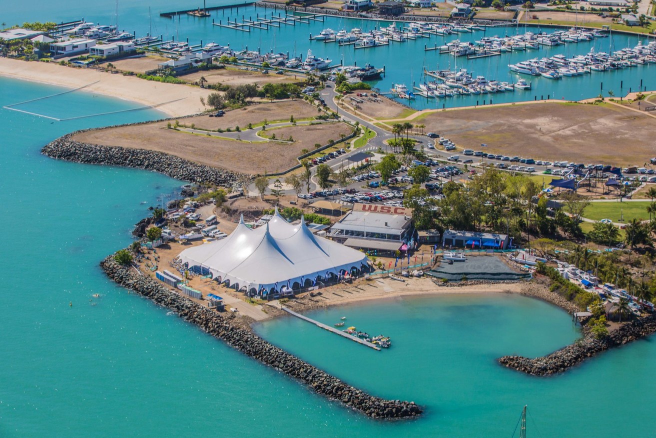 Aerial view of Airlie Beach Festival of Music (Image: Supplied)