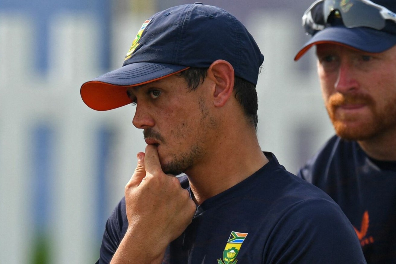 Quentin De Kock has caused a furore by withdrawing from a World Cup match after refusing to take a knee for Black Lives Matter. (Photo: Skysports)