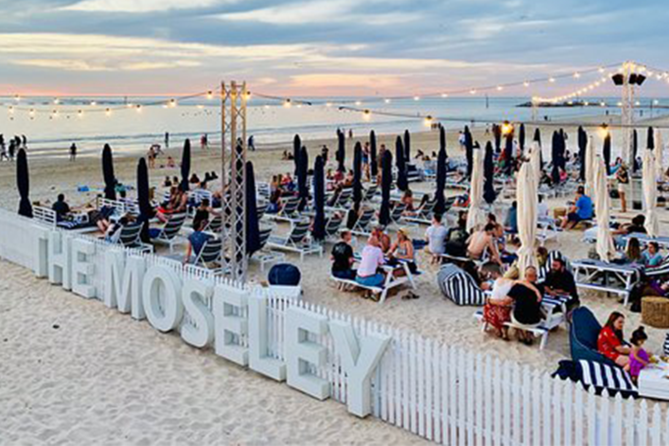 Gold Coast council has approved a trial of the beach bar concept, along similar lines to Adelaide's Mosely Beach Club (Image: Trip Advisor)