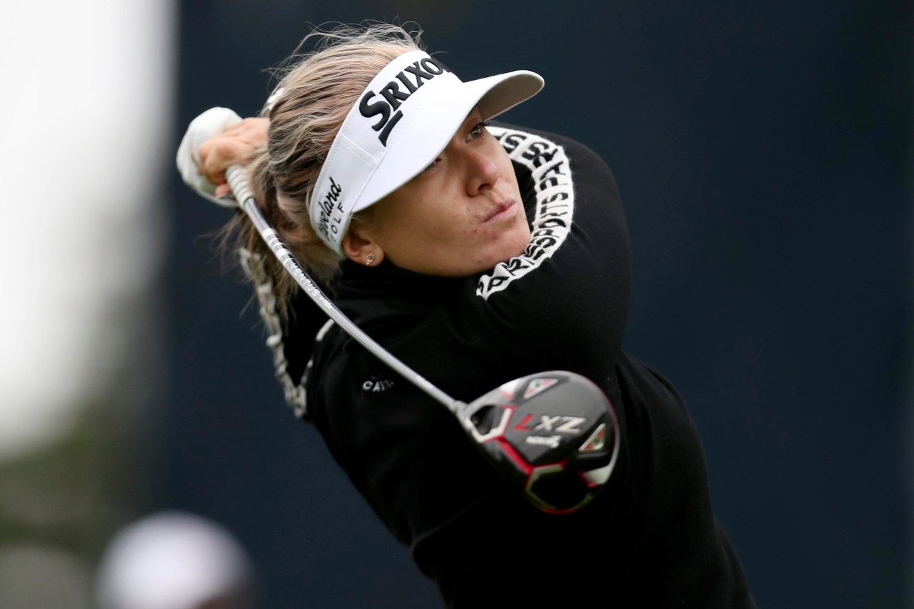 Hannah Green, will be one of 24 women who will share the fairways with their male counterparts at the Australian PGA championship in January. (AP Photo/Jed Jacobsohn)