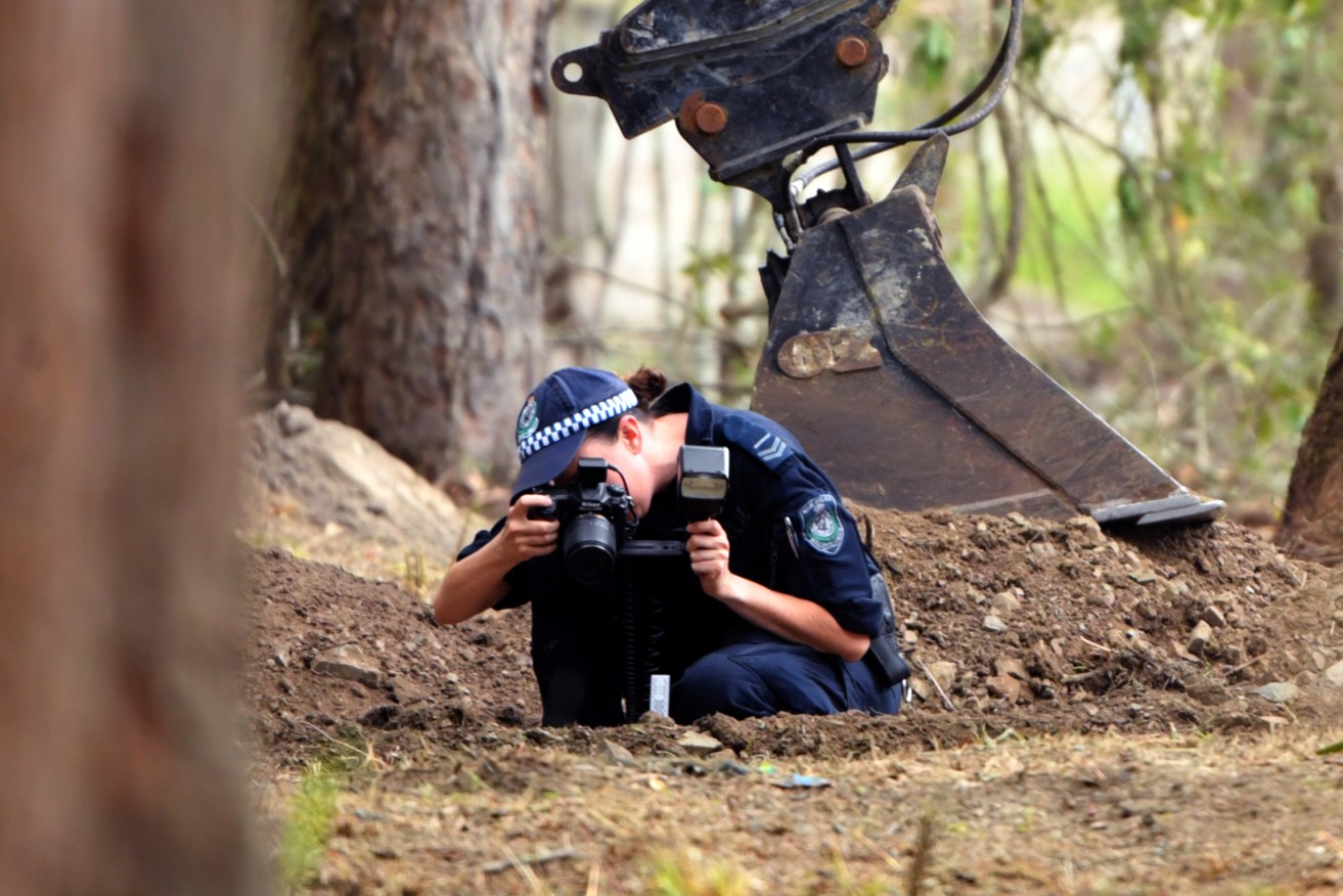 Police investing a crime scene .(AAP Image/Mick Tsikas) 