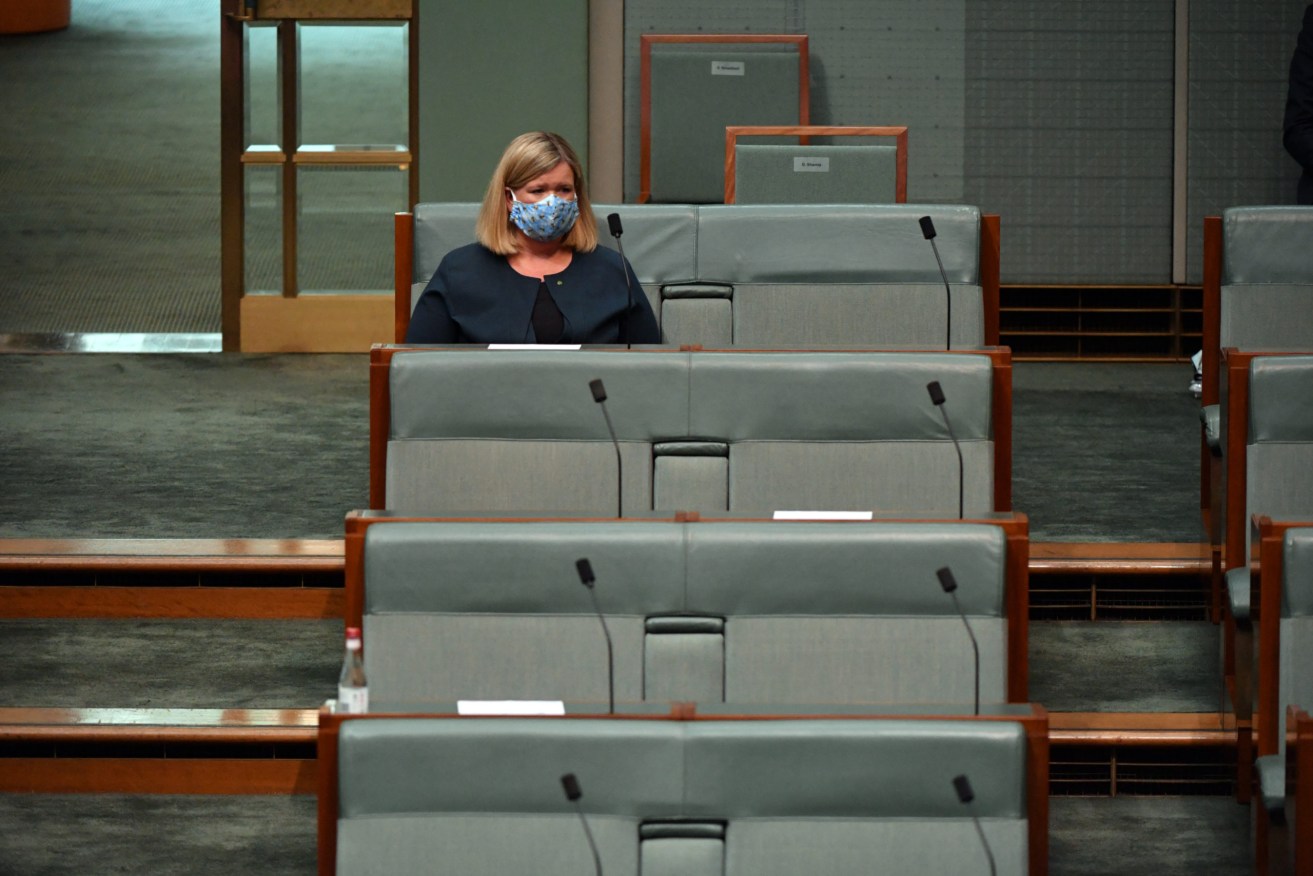 Liberal member for Bass Bridget Archer before she crossed the floor during a vote for the integrity commission.(AAP Image/Mick Tsikas)