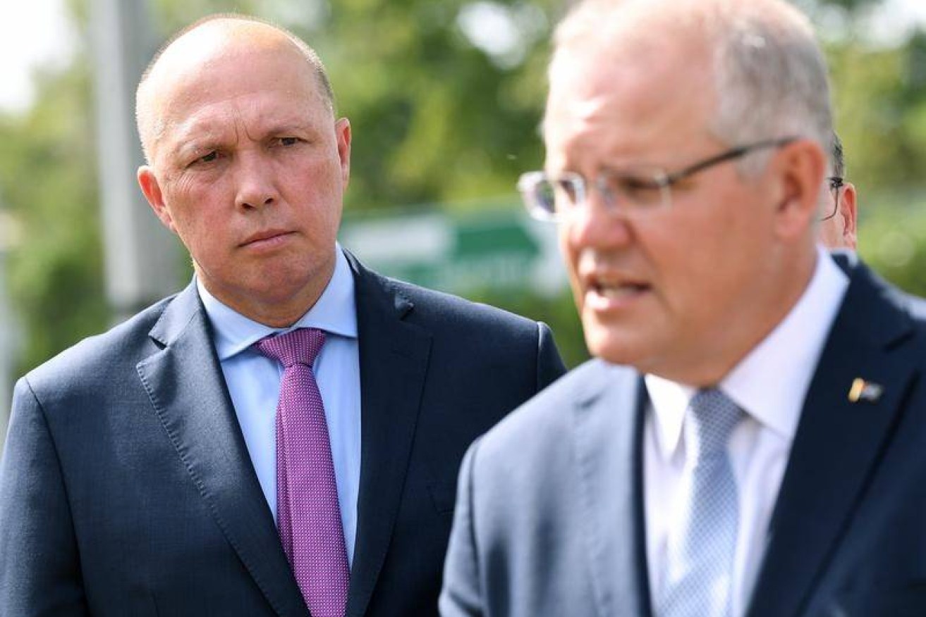 Defence Minister Peter Dutton (left) has denied sidelining key members of the Morrison government.(Photo: AAP).