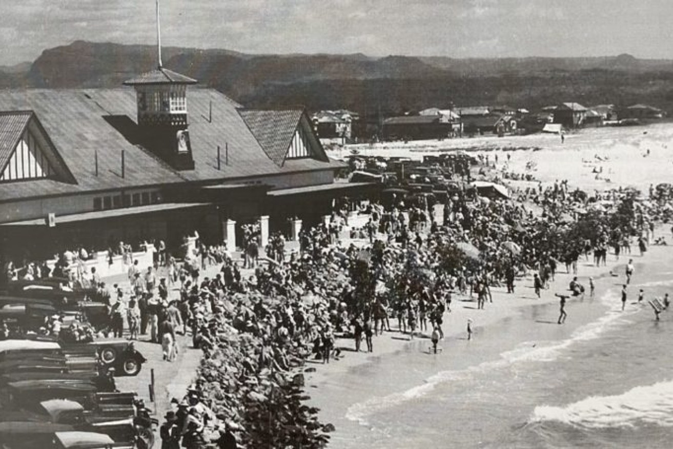 Kirra beach and building in 1938.