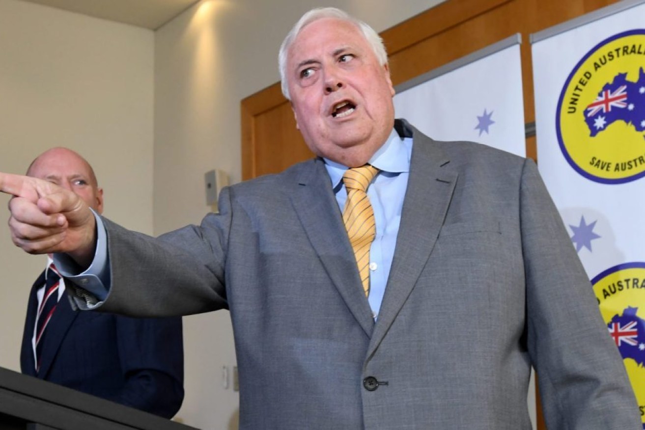 Clive Palmer's coal project were vetoed while Whitehaven's was given the green light  (AAP Image/Darren England) 