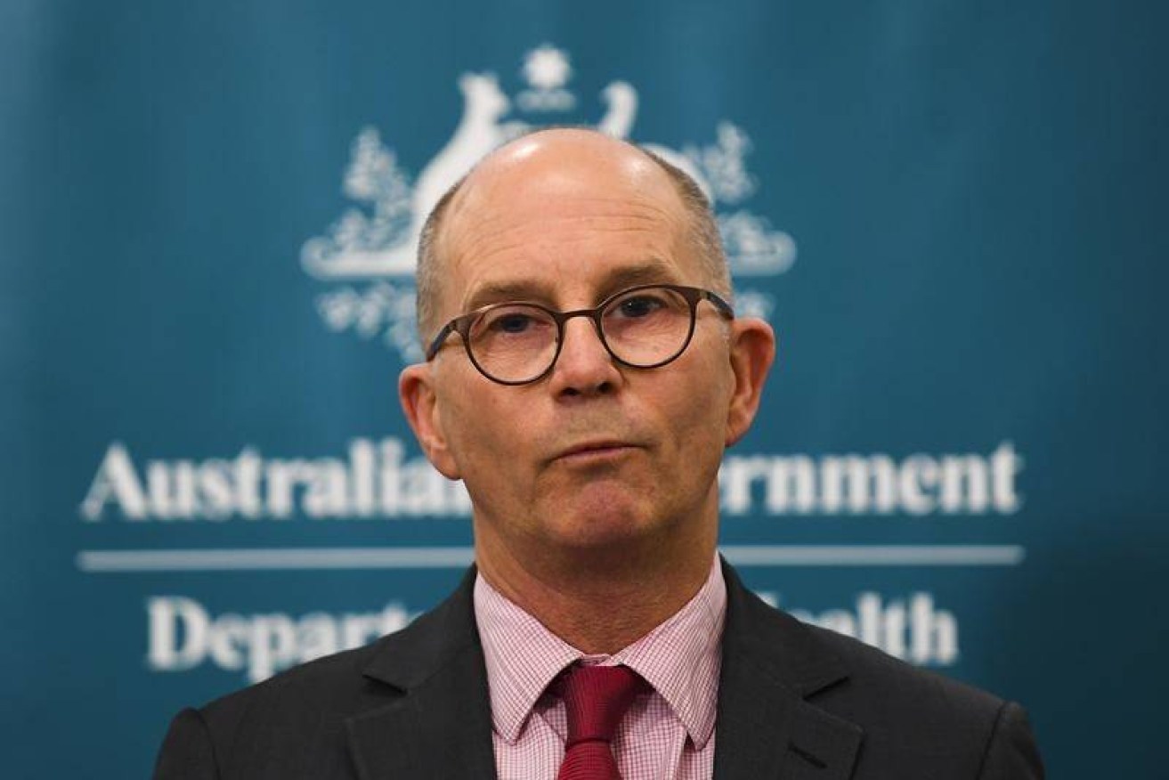 Australia's Chief Health Officer Paul Kelly. Photo AAP.